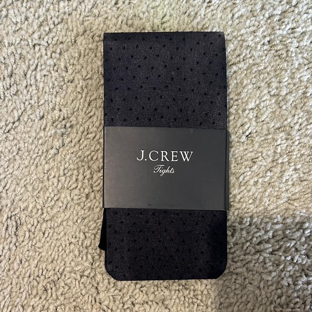 J. Crew Black Polka Dot Tights